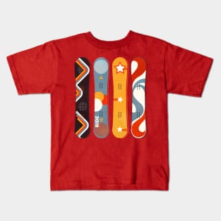 Retro Snowboards Kids T-Shirt